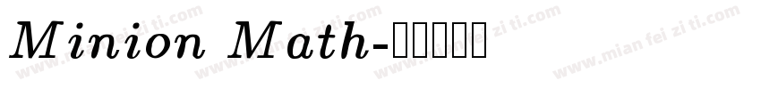 Minion Math字体转换